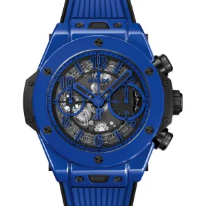 Pre-Owned Hublot Blue Magic Big Bang Unico Chronograph 42mm Ceramic Watch