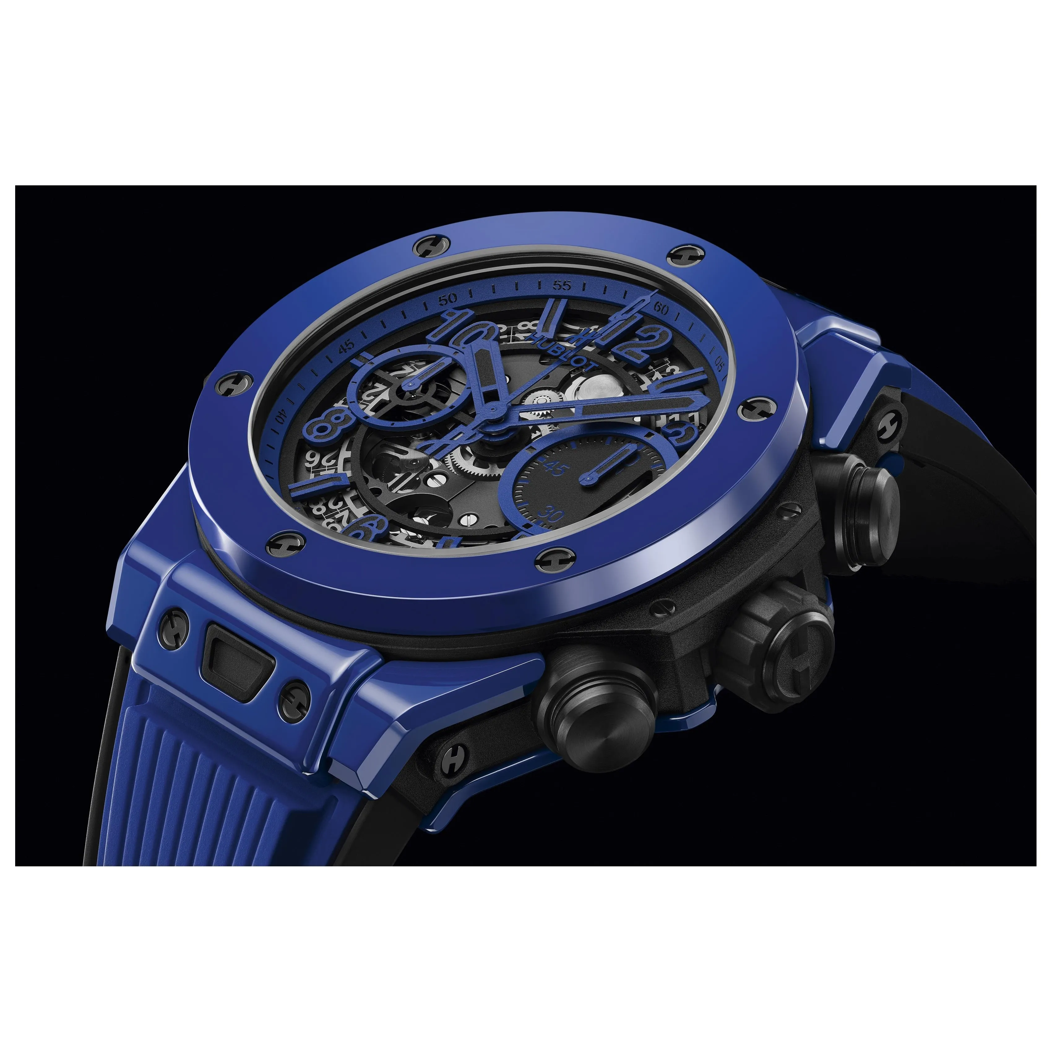 Pre-Owned Hublot Blue Magic Big Bang Unico Chronograph 42mm Ceramic Watch