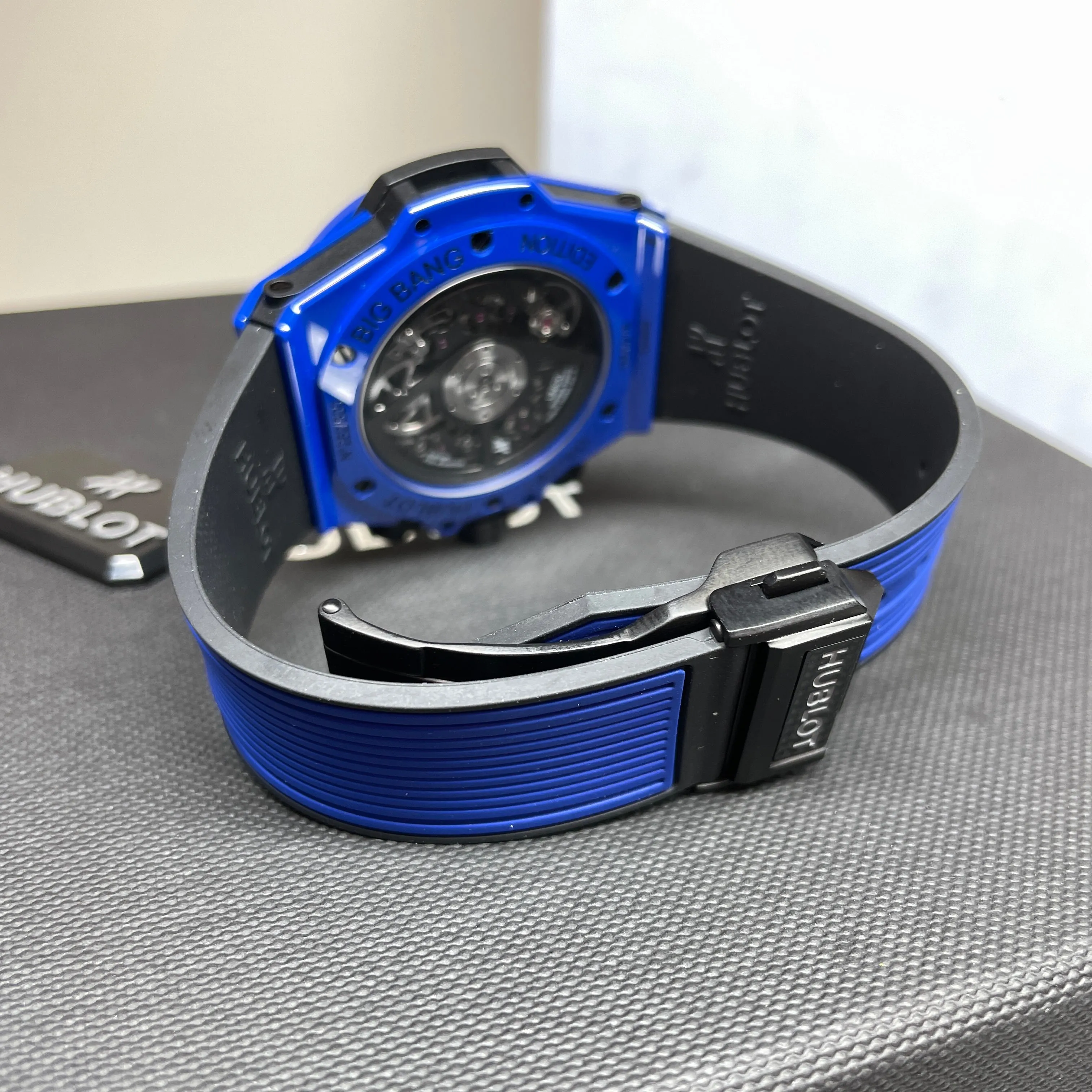 Pre-Owned Hublot Blue Magic Big Bang Unico Chronograph 42mm Ceramic Watch