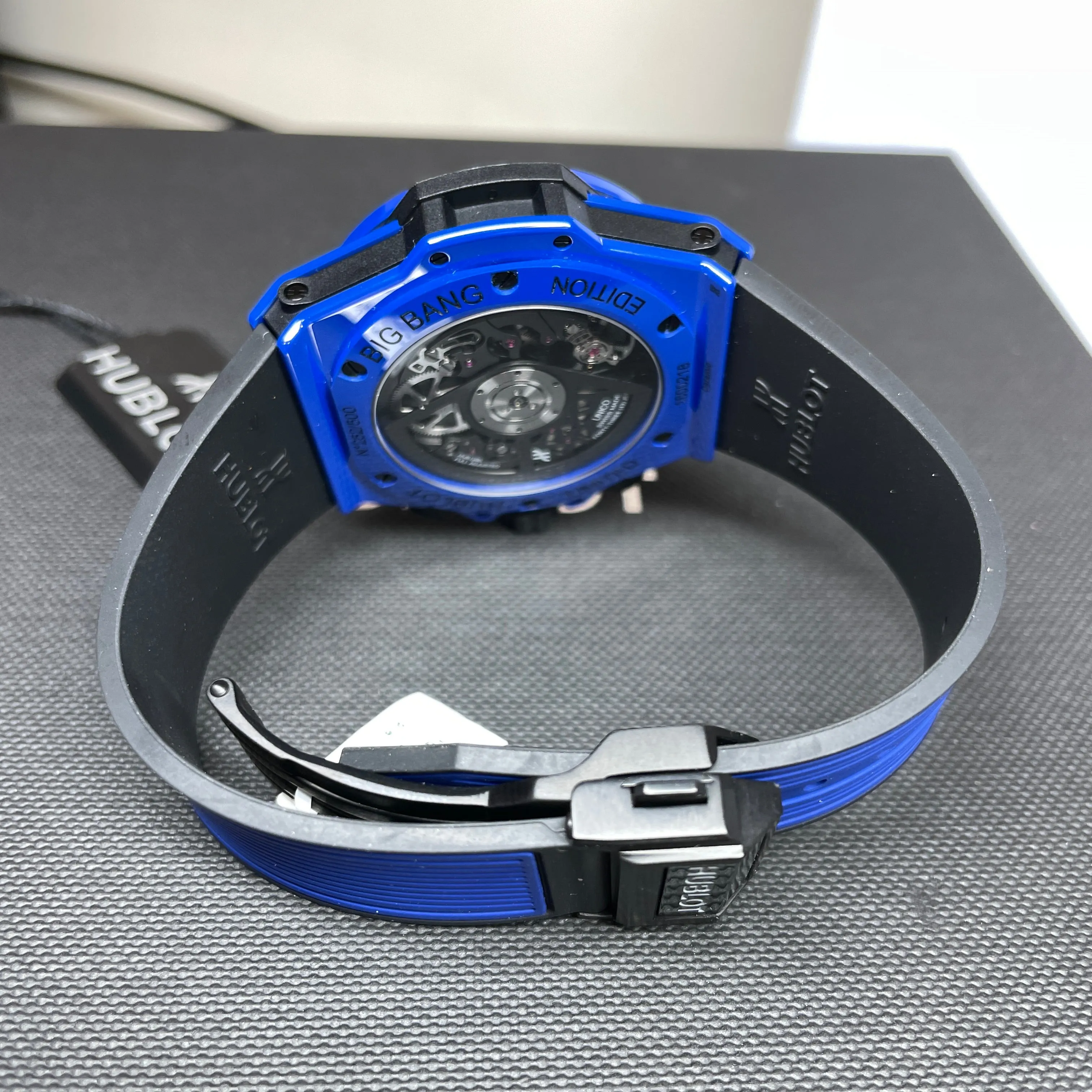 Pre-Owned Hublot Blue Magic Big Bang Unico Chronograph 42mm Ceramic Watch