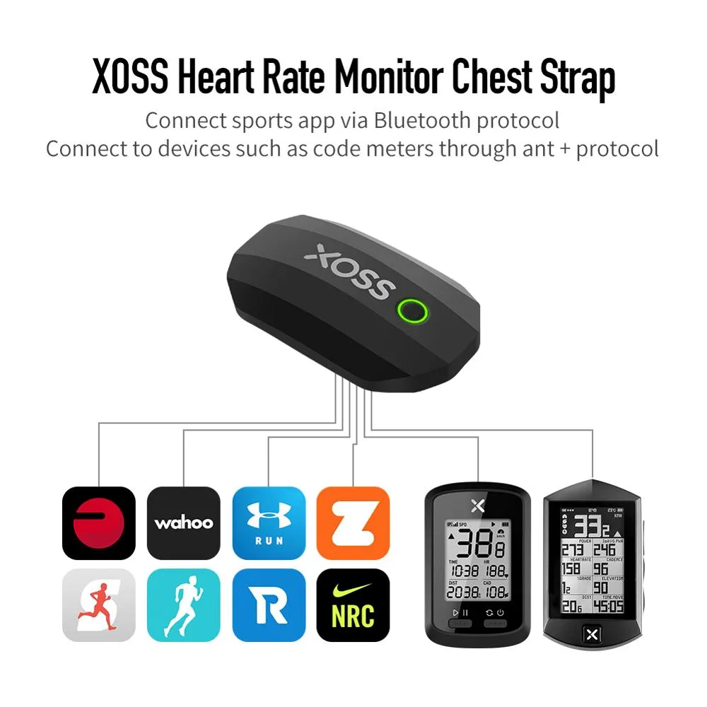Premium Chest Strap Heart Rate Monitor – Bluetooth & ANT  for Cycling, Running, Hiking, Fitness, Smart Bicycle Sensor