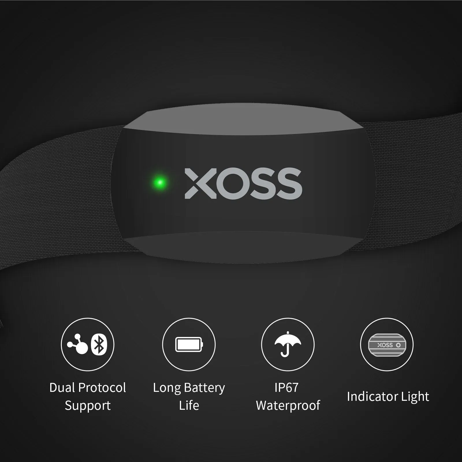 Premium Chest Strap Heart Rate Monitor – Bluetooth & ANT  for Cycling, Running, Hiking, Fitness, Smart Bicycle Sensor