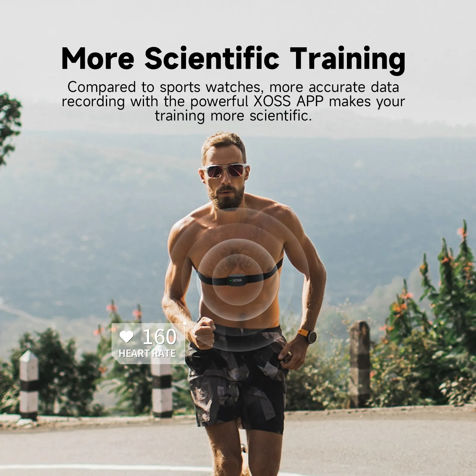 Premium Chest Strap Heart Rate Monitor – Bluetooth & ANT  for Cycling, Running, Hiking, Fitness, Smart Bicycle Sensor