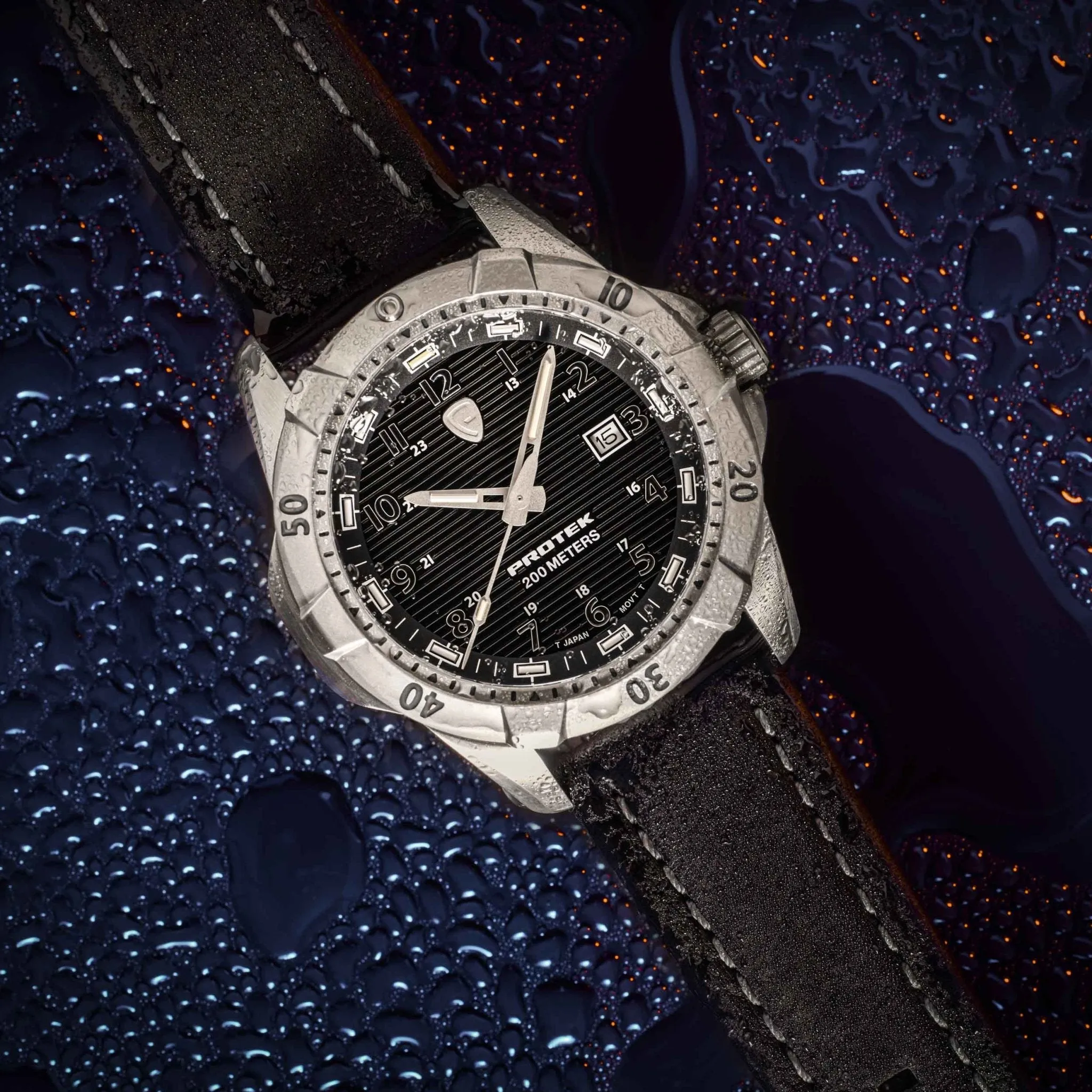 ProTek Steel Dive 2000 Series Tritium Black Silver