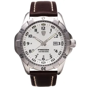 ProTek Steel Dive 2000 Series Tritium White Brown