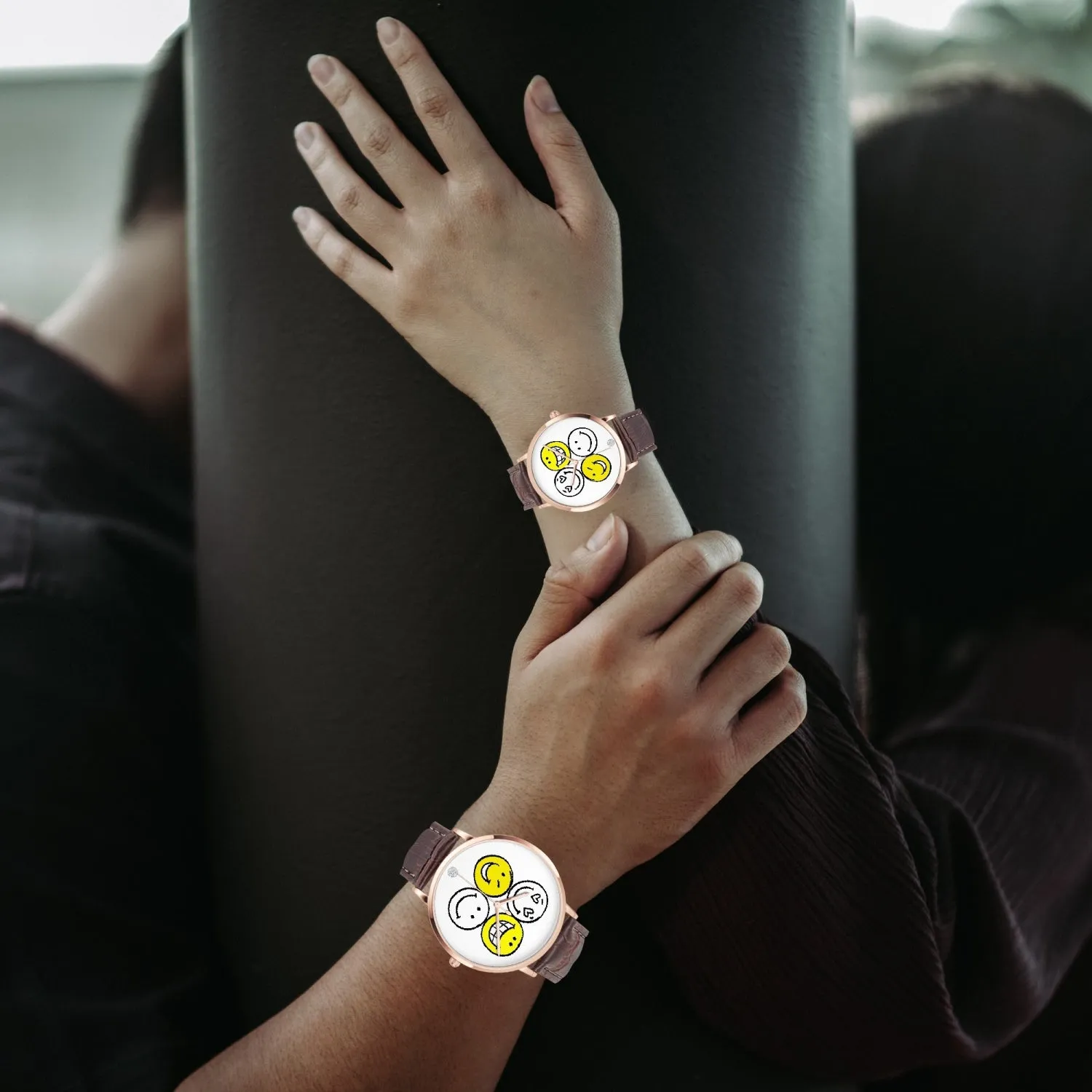 :"The Happy Watch"  Unisex Instafamous Quartz