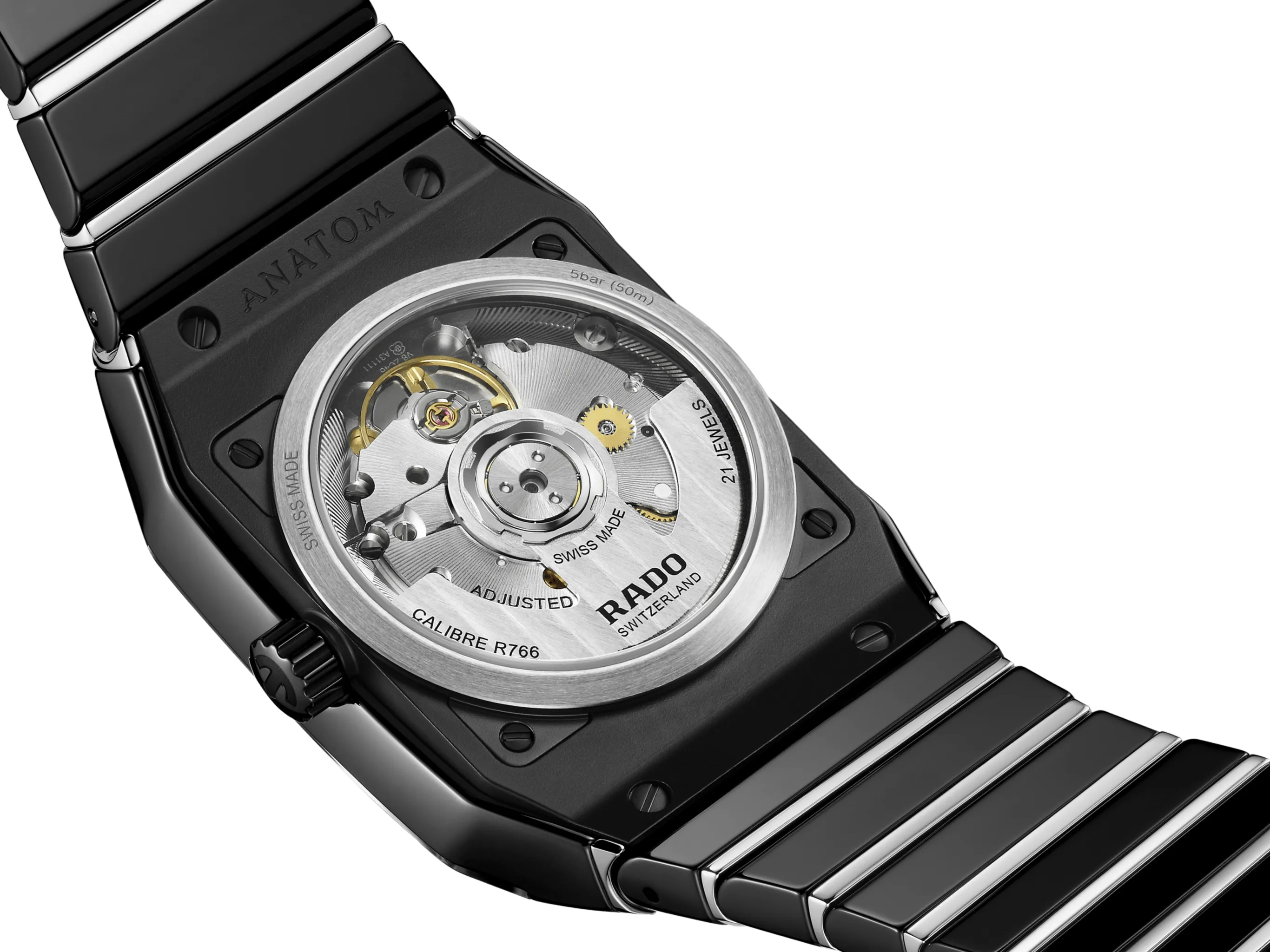 RADO Anatom Automatic Diamonds 32.5mm Black-Silver Ceramic Men's Watch R10201712