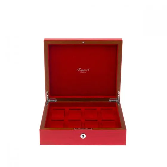 Rapport Heritage Chroma Eight Watch Box Case - Red