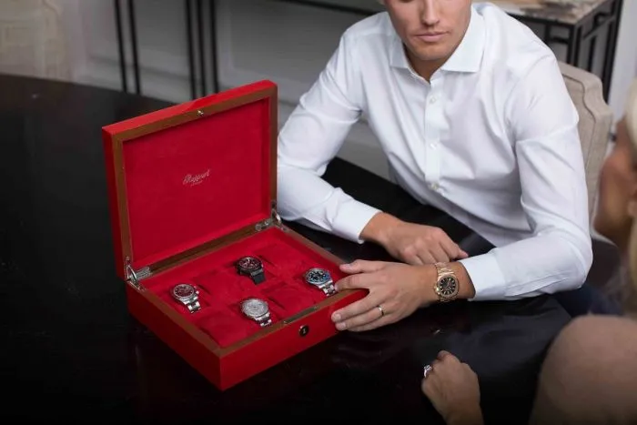 Rapport Heritage Chroma Eight Watch Box Case - Red