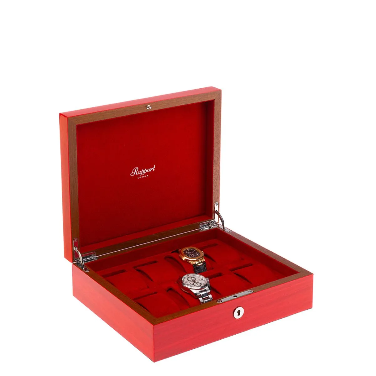 Rapport Heritage Chroma Eight Watch Box Case - Red