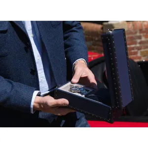Rapport - Kensington Multi-Storage Watch Case in Blue Leather | L320