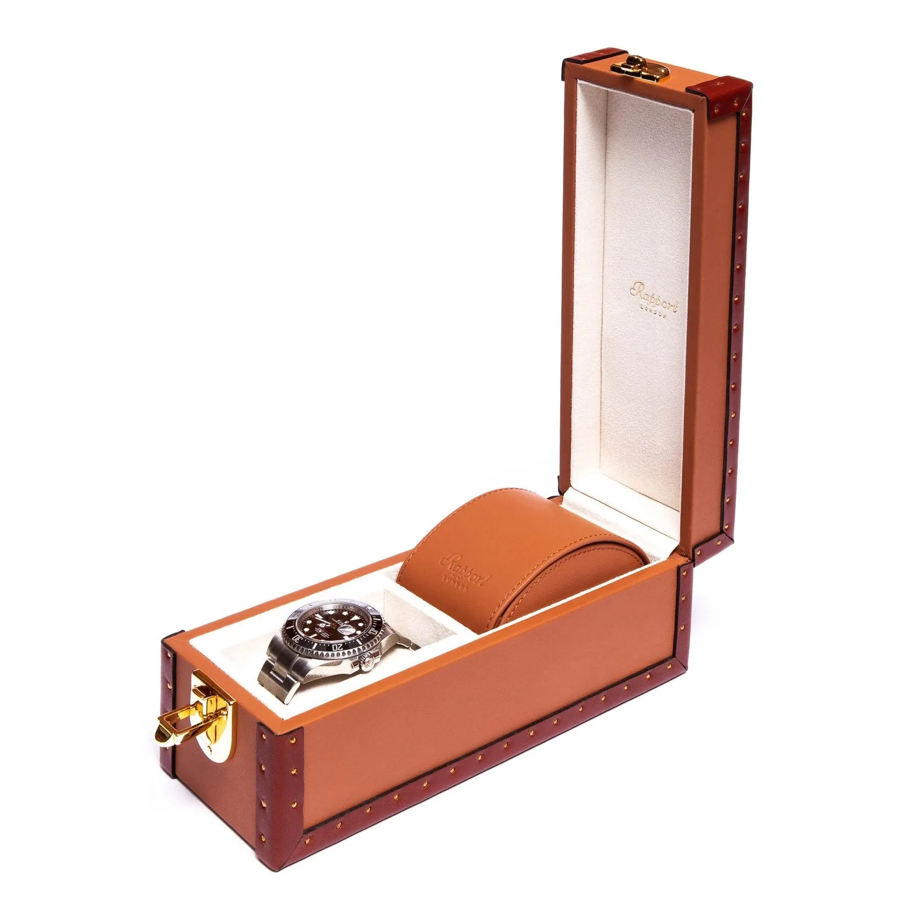 Rapport - Kensington Multi-Storage Watch Case in Tan Leather | L325