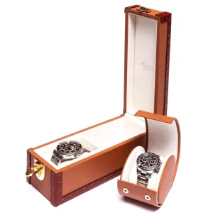 Rapport - Kensington Multi-Storage Watch Case in Tan Leather | L325