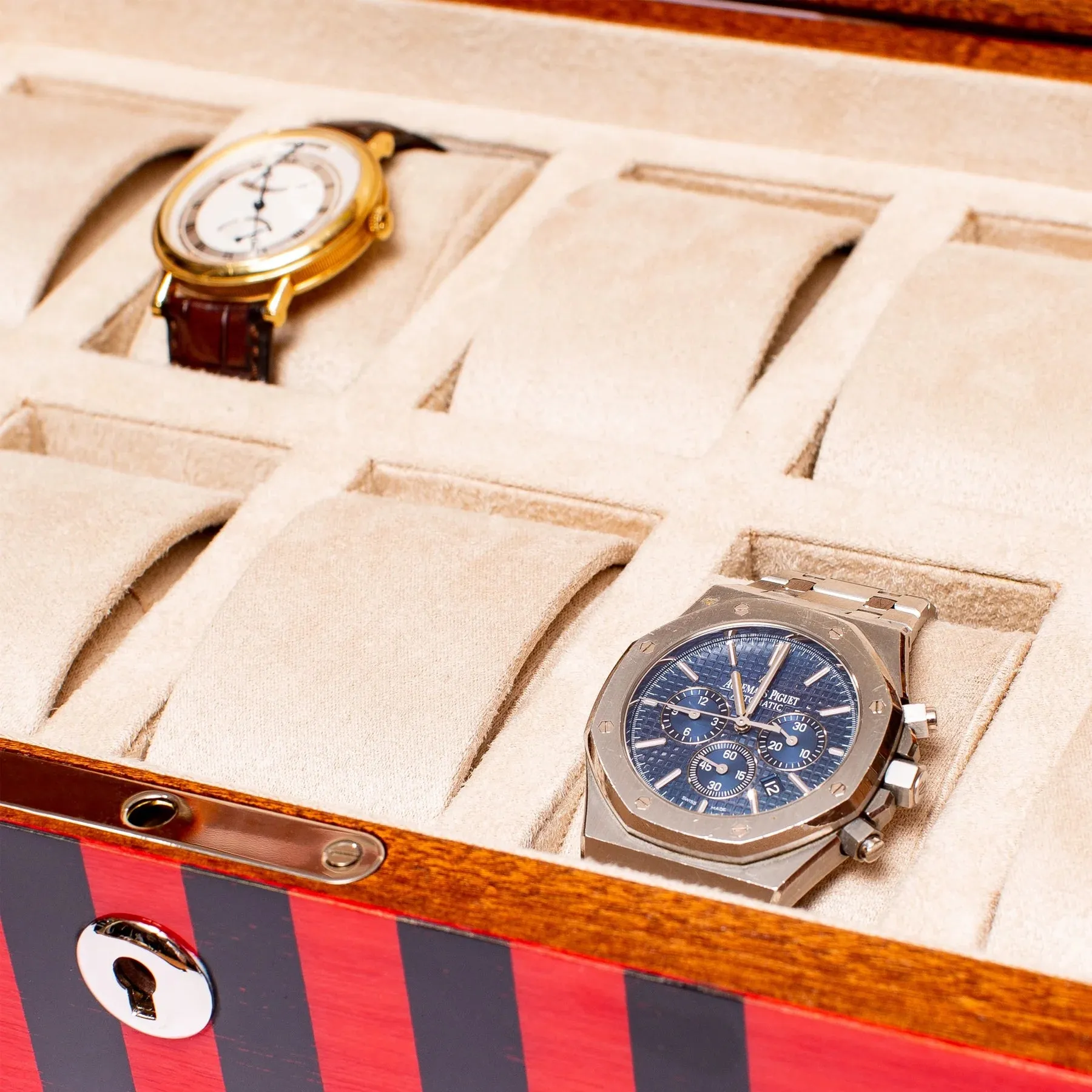 Rapport Labyrinth Ten Watch Box -10 Watches (Red)