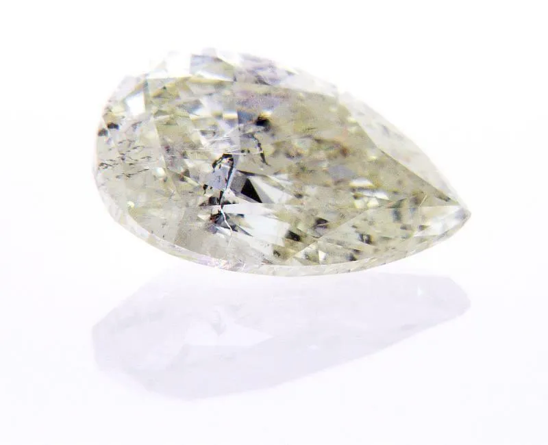 Real 1.71CT Loose Diamond K Color I1 Clarity Natural Pear Shape Cut Brilliant