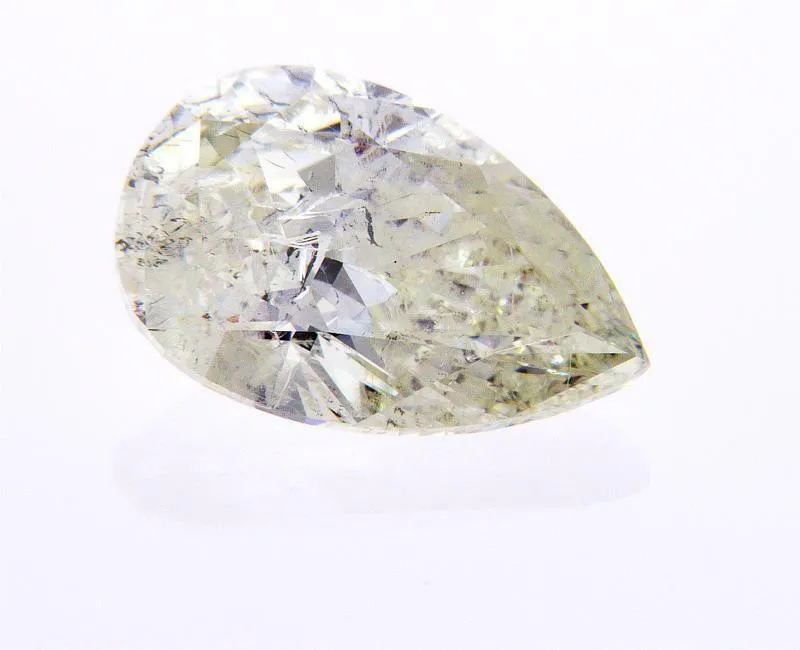 Real 1.71CT Loose Diamond K Color I1 Clarity Natural Pear Shape Cut Brilliant