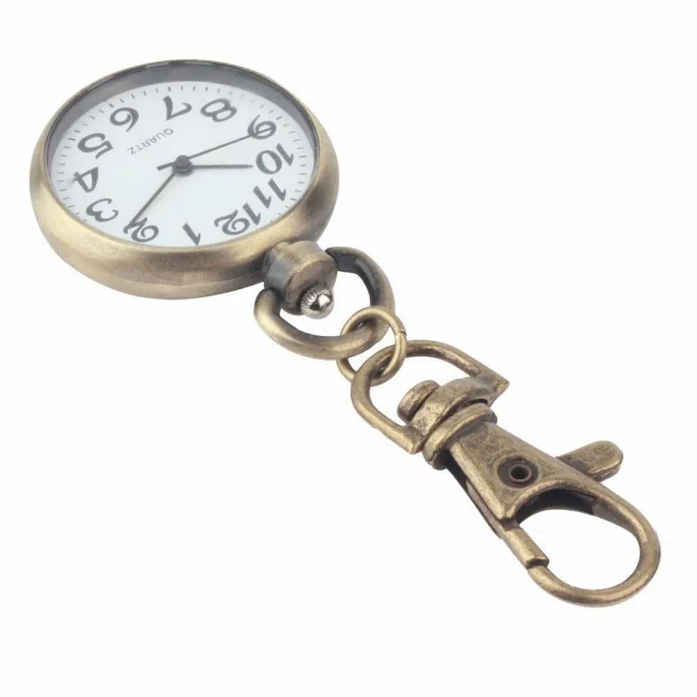 Retro Bronze Quartz vintage Movement pocket watch
