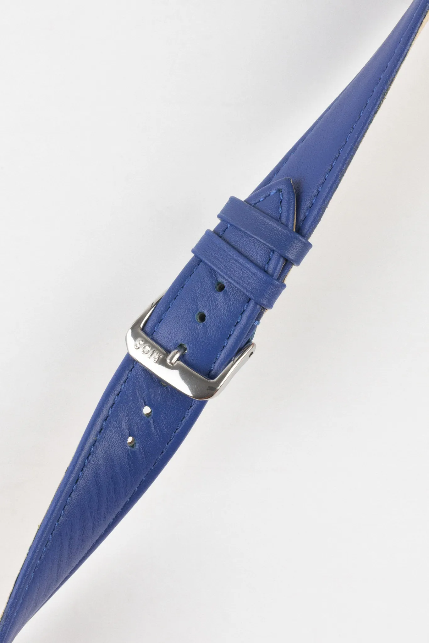 RIOS1931 TOSCANA Square-Padded Calfskin Leather Watch Strap in ROYAL BLUE