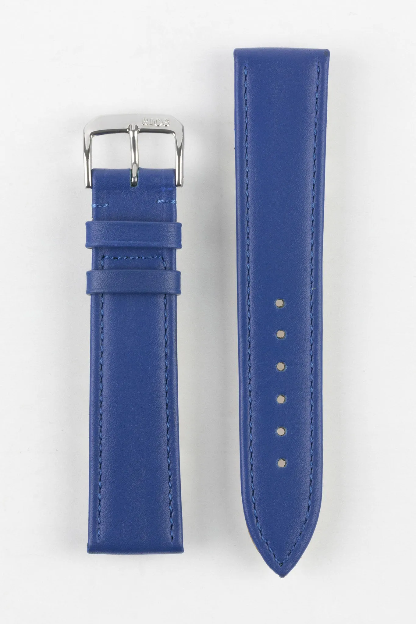 RIOS1931 TOSCANA Square-Padded Calfskin Leather Watch Strap in ROYAL BLUE
