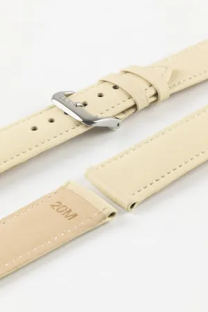 RIOS1931 TOSCANA Square-Padded Calfskin Leather Watch Strap in SAND