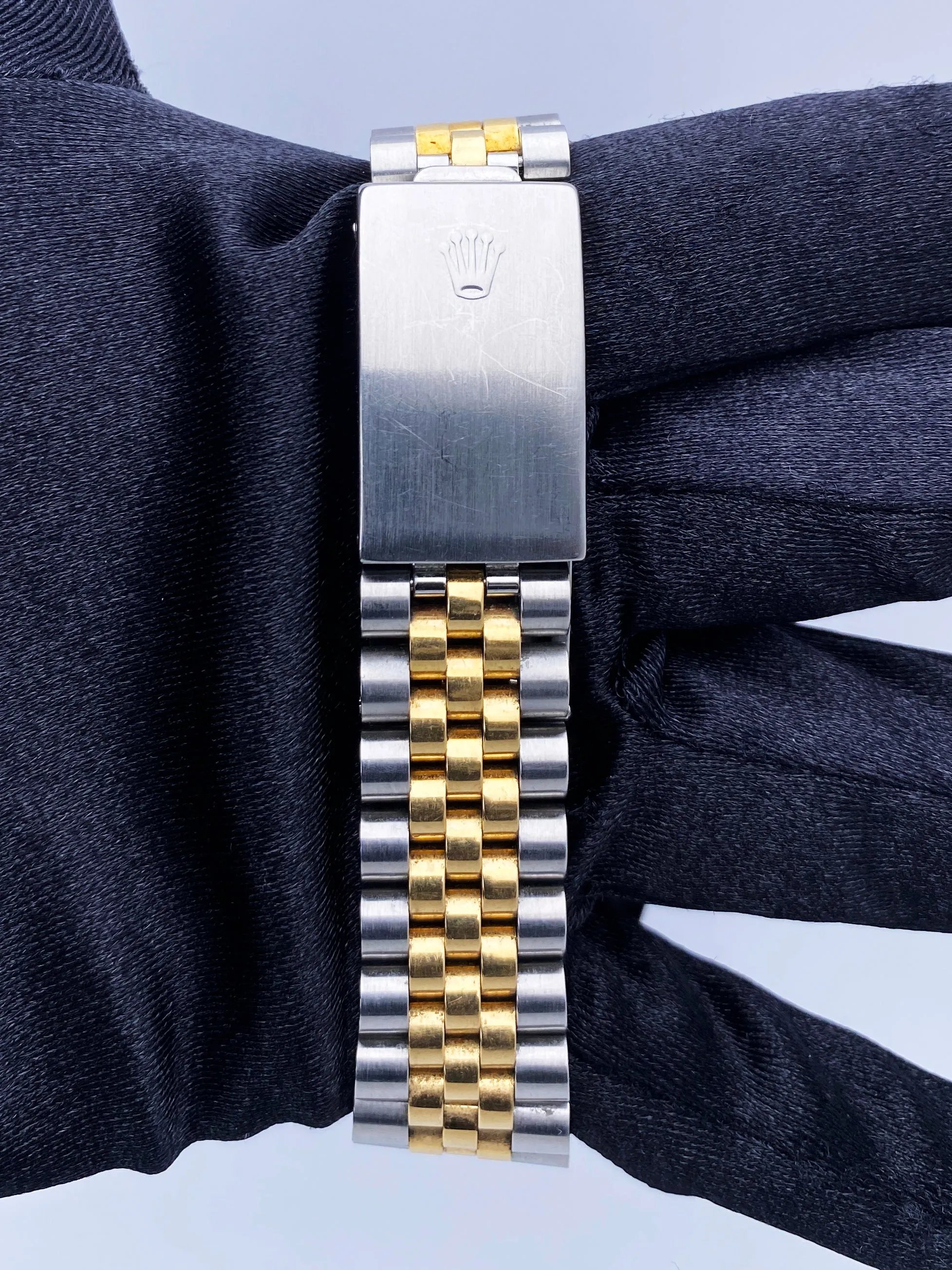 Rolex Datejust 16233 Blue Vignette Diamond Dial Mens Watch