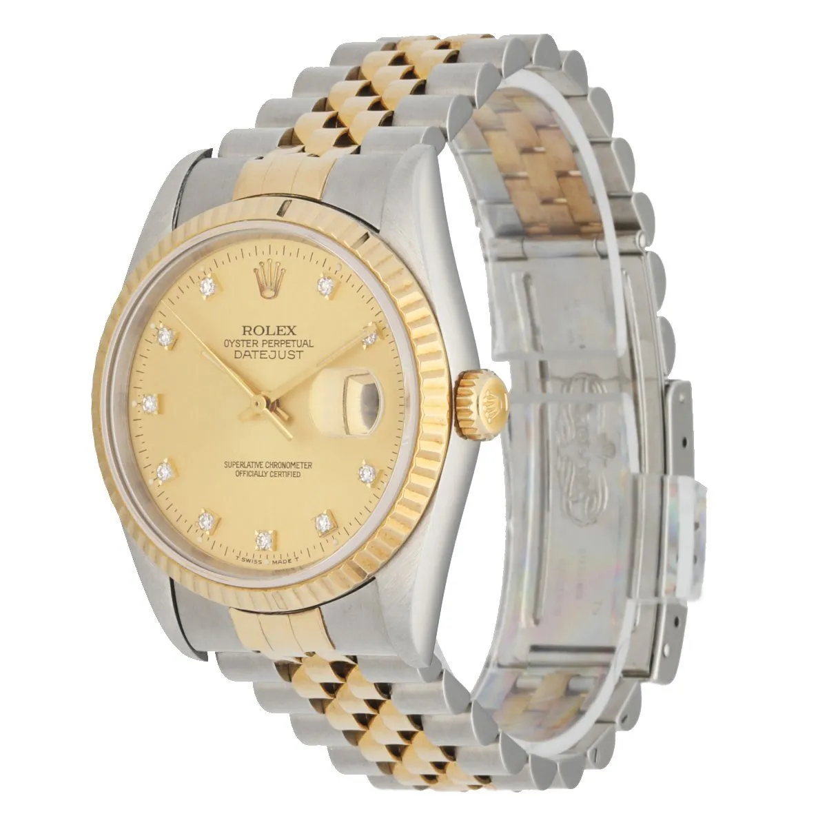 Rolex Datejust 16233 Diamond Dial Men's Watch