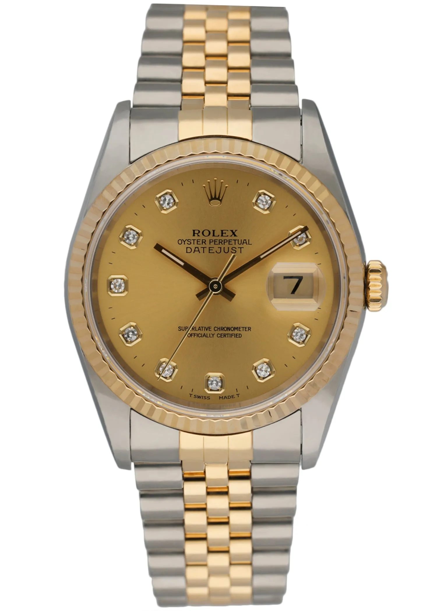 Rolex Datejust 16233 Diamond Dial Men's Watch