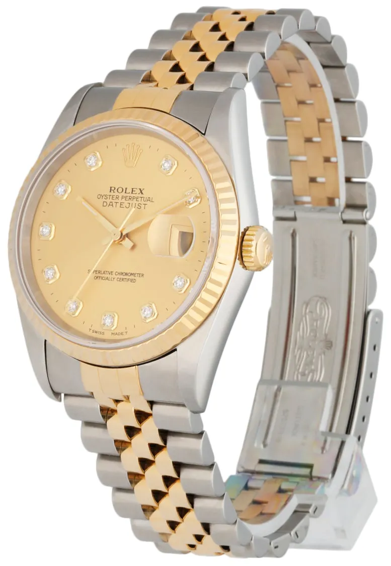Rolex Datejust 16233 Diamond Dial Men's Watch