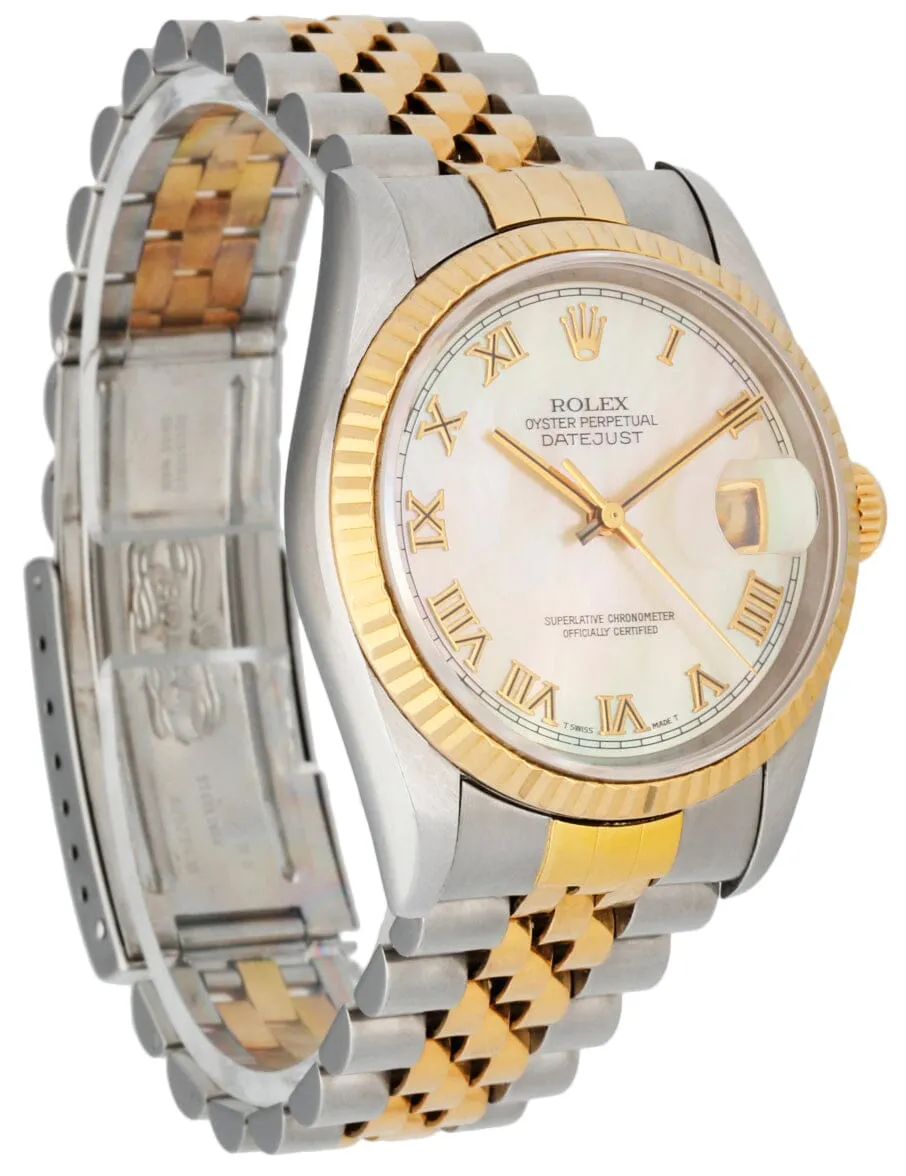 Rolex Datejust 16233 Mother Of Pearl Dial Mens Watch