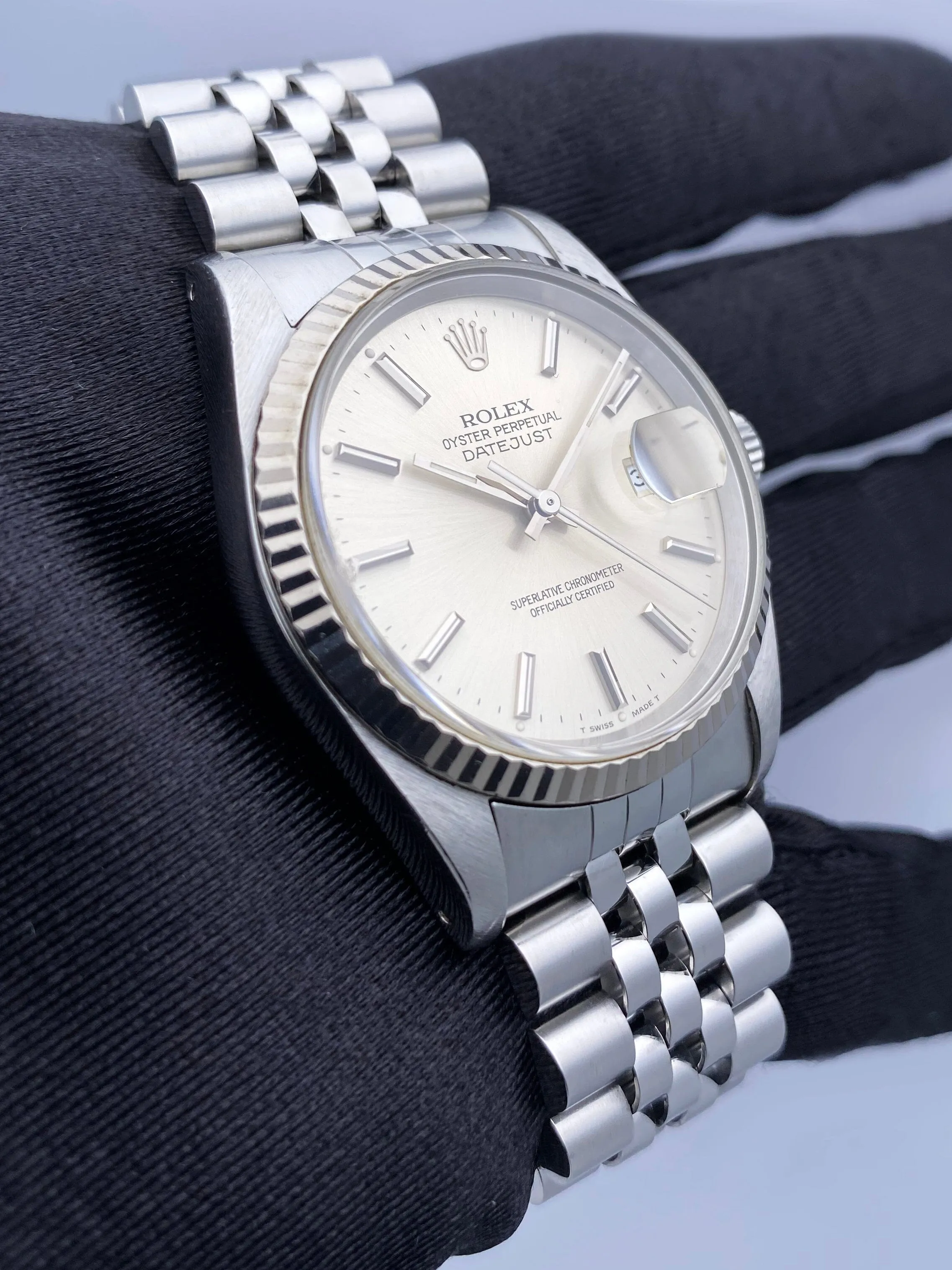 Rolex Datejust 16234 Silver Dial Mens Watch