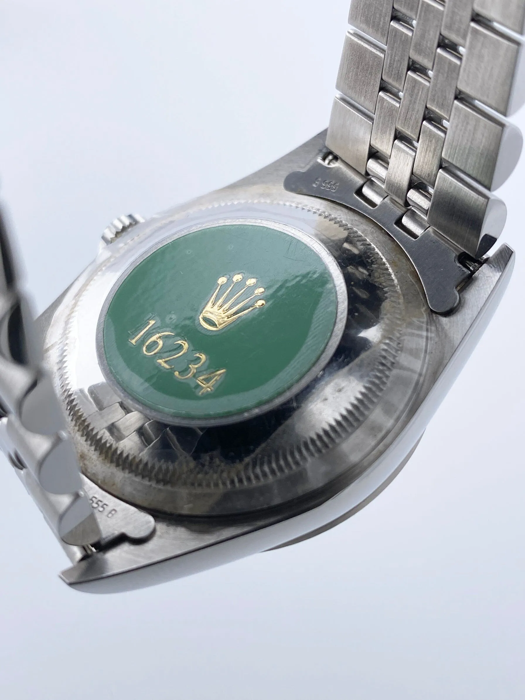 Rolex Datejust 16234 Silver Linen Dial Mens Watch Box Papers