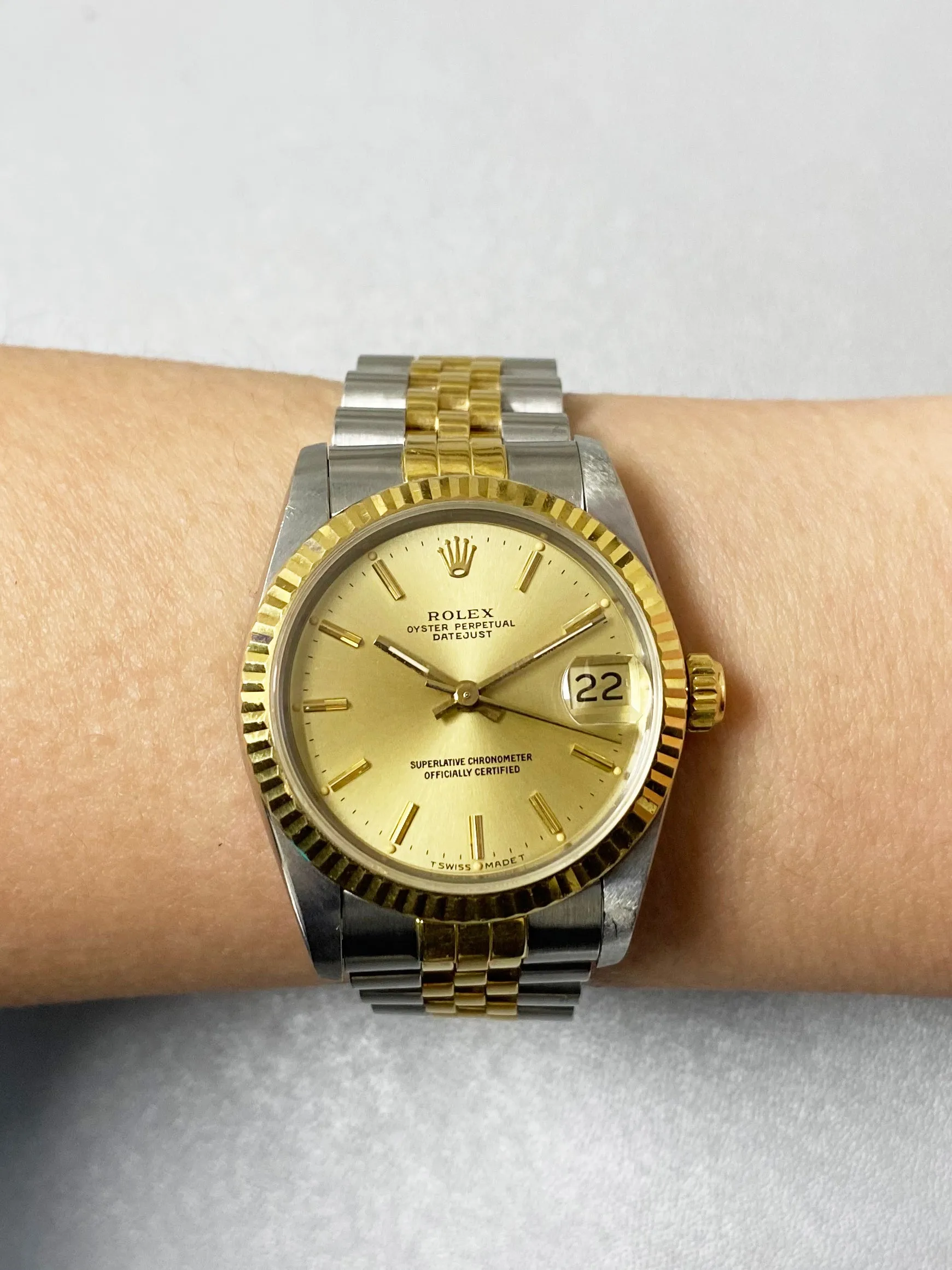 Rolex Datejust 68273 Midsize Champagne Dial  Ladies Watch