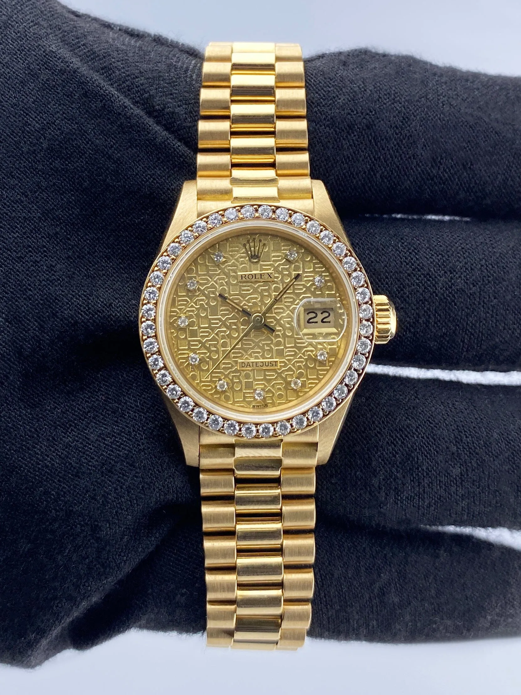 Rolex Datejust 69138 Diamond Anniversary Dial Ladies Watch Box Papers