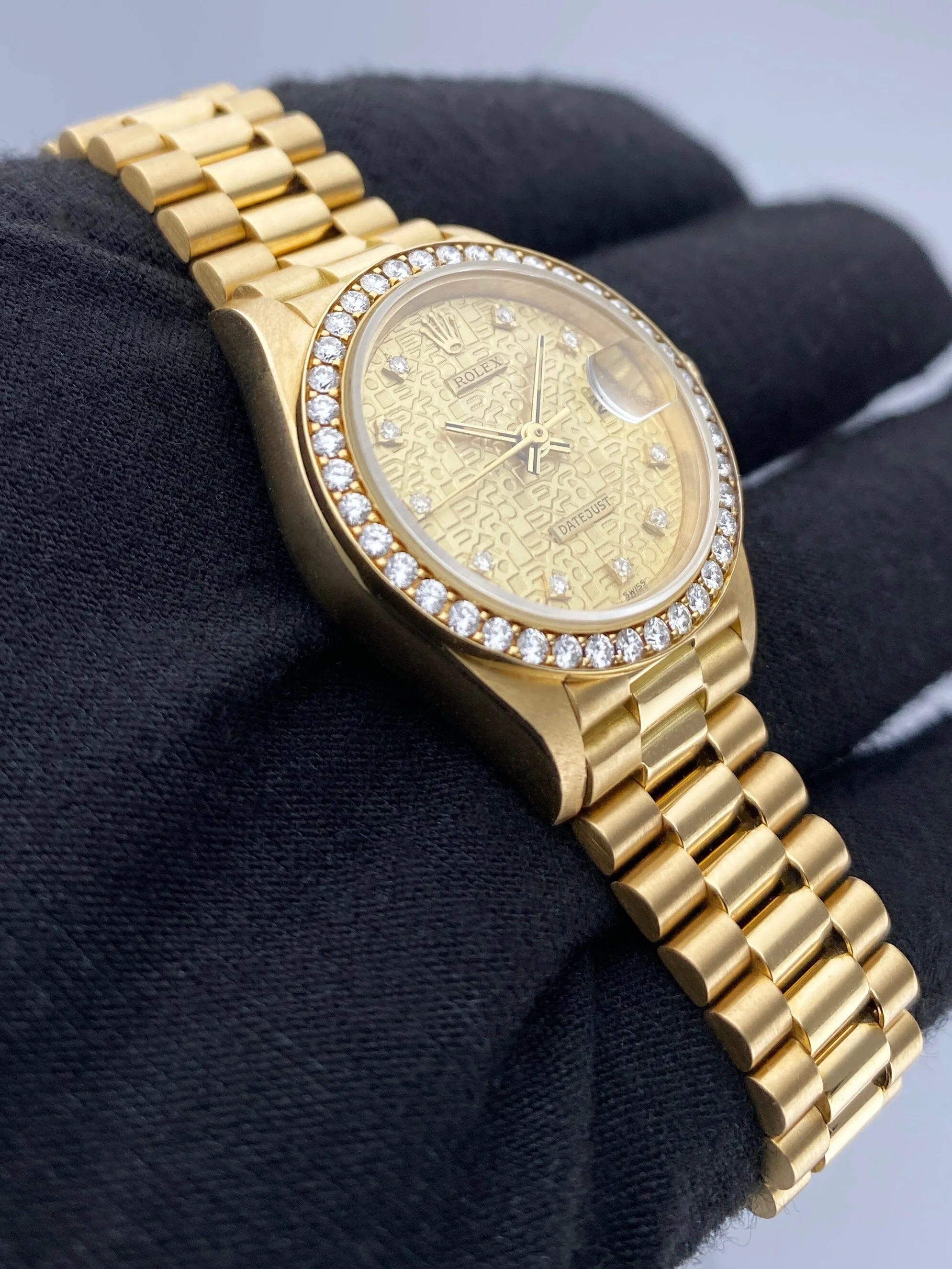Rolex Datejust 69138 Diamond Anniversary Dial Ladies Watch Box Papers