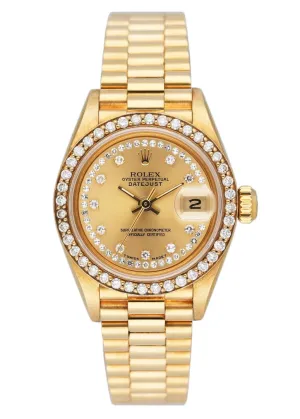 Rolex Datejust 69138 Diamond Dial & Bezel President Ladies Watch