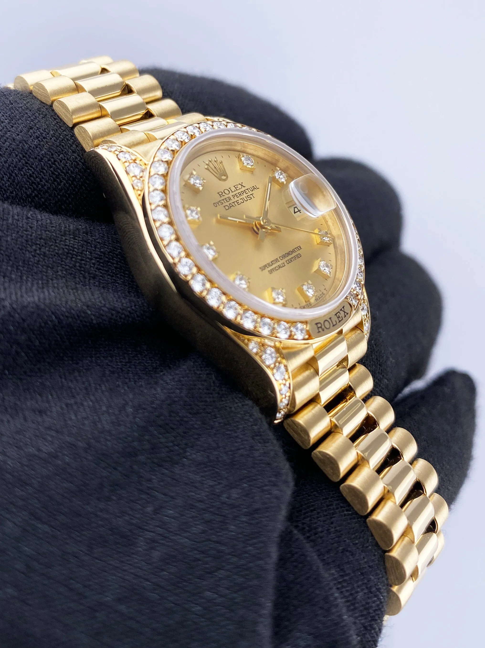 Rolex Datejust 69158 Diamond 18K Yellow Gold Ladies Watch