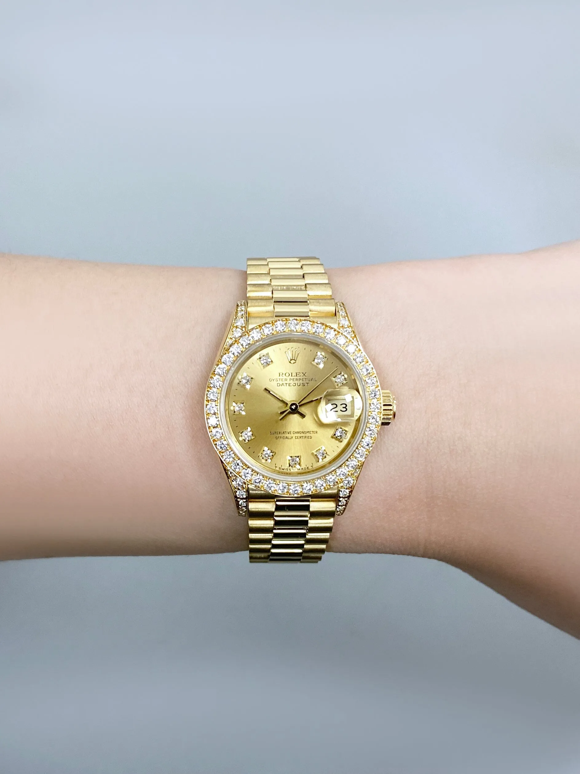 Rolex Datejust 69158 Diamond 18K Yellow Gold Ladies Watch