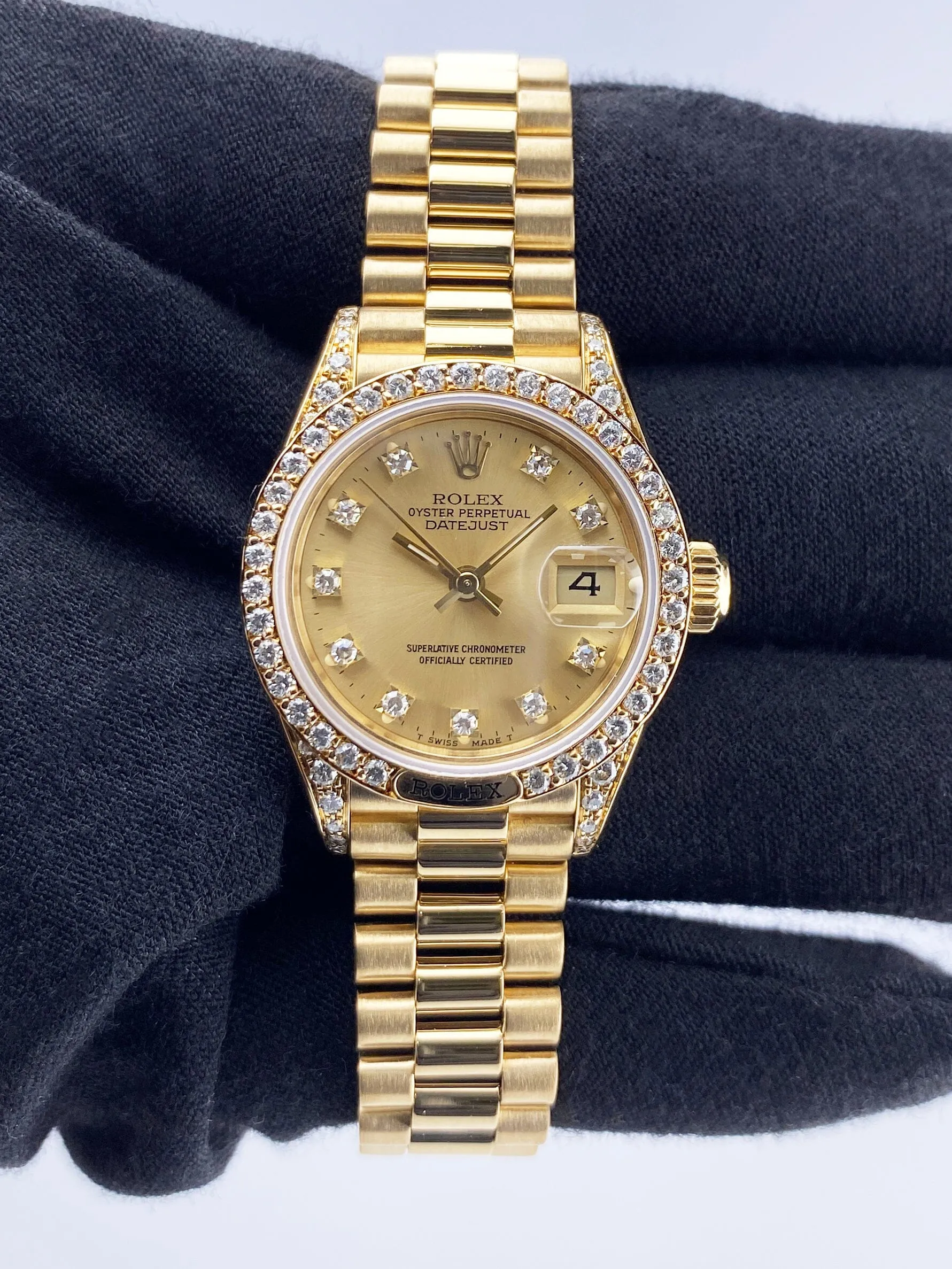 Rolex Datejust 69158 Diamond 18K Yellow Gold Ladies Watch