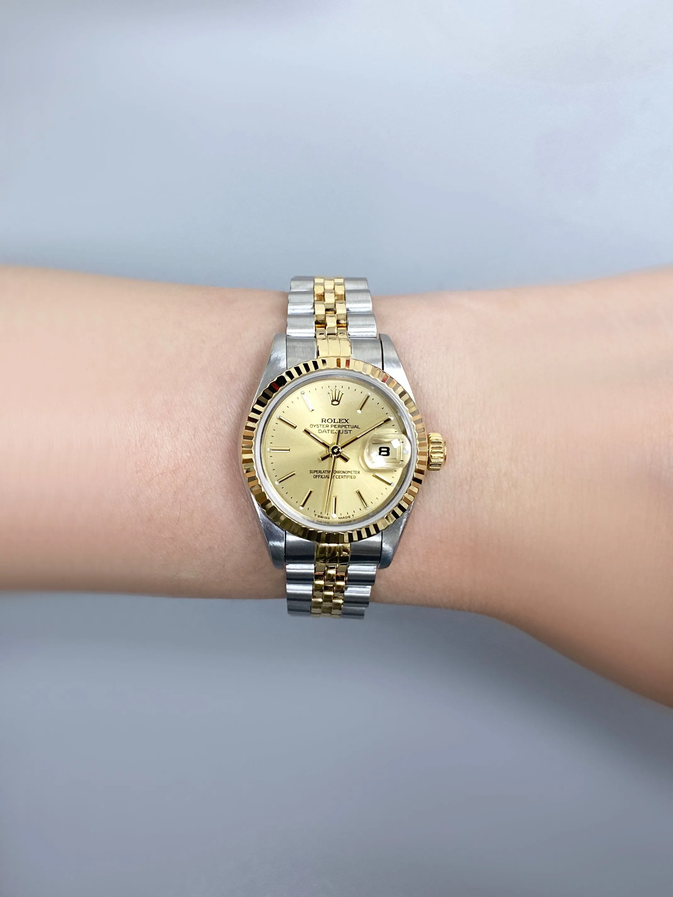 Rolex Datejust 69173 Champagne Dial Ladies Watch Box Papers