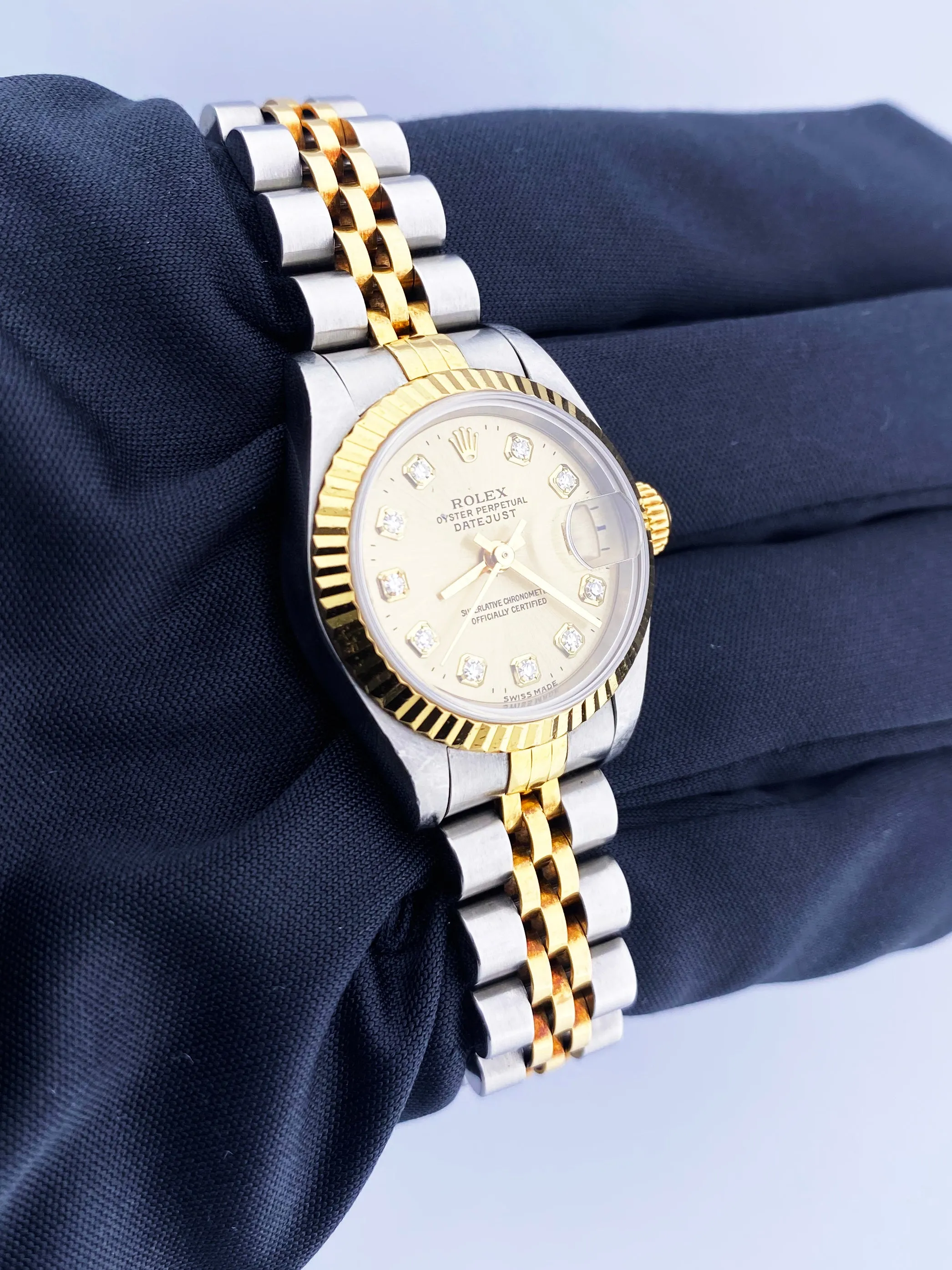 Rolex Datejust 69173 Diamond Dial Ladies Watch