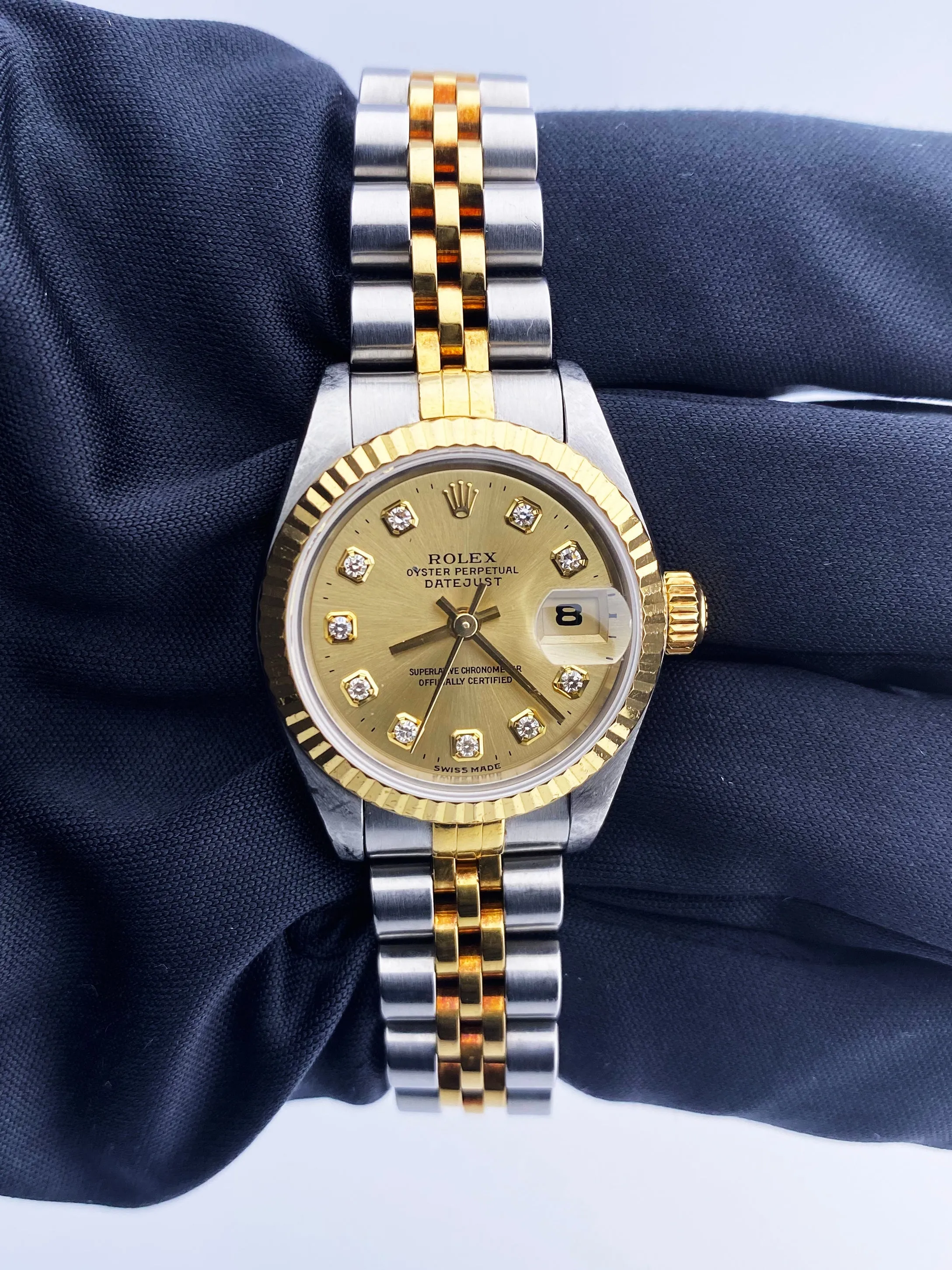 Rolex Datejust 69173 Diamond Dial Ladies Watch