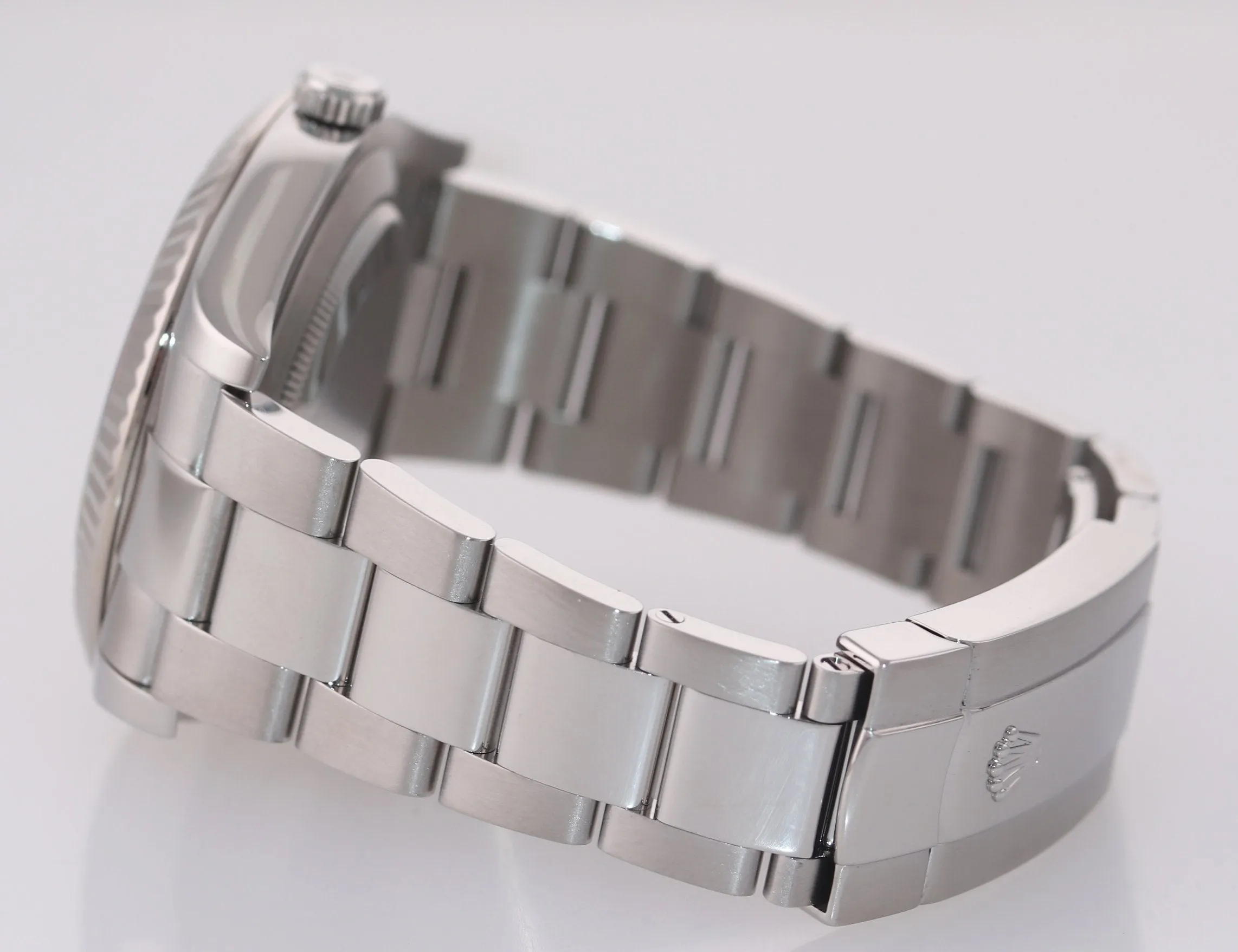 Rolex Datejust II 41mm 18k White Gold Steel Black Stick Dial 116334 Watch