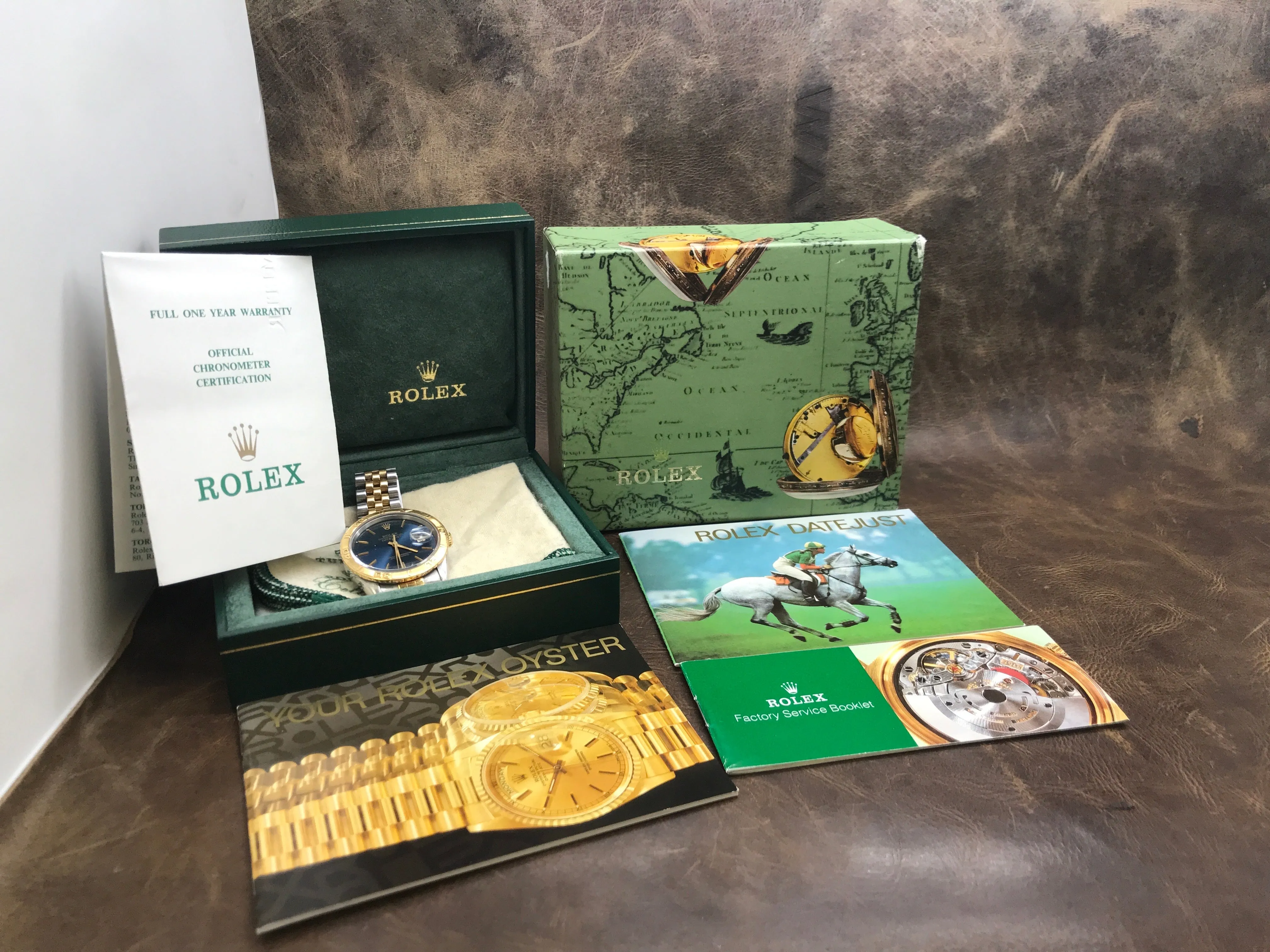 Rolex Datejust Turn-o-graph Thunderbird 16263 Blue Dial Automatic Watch