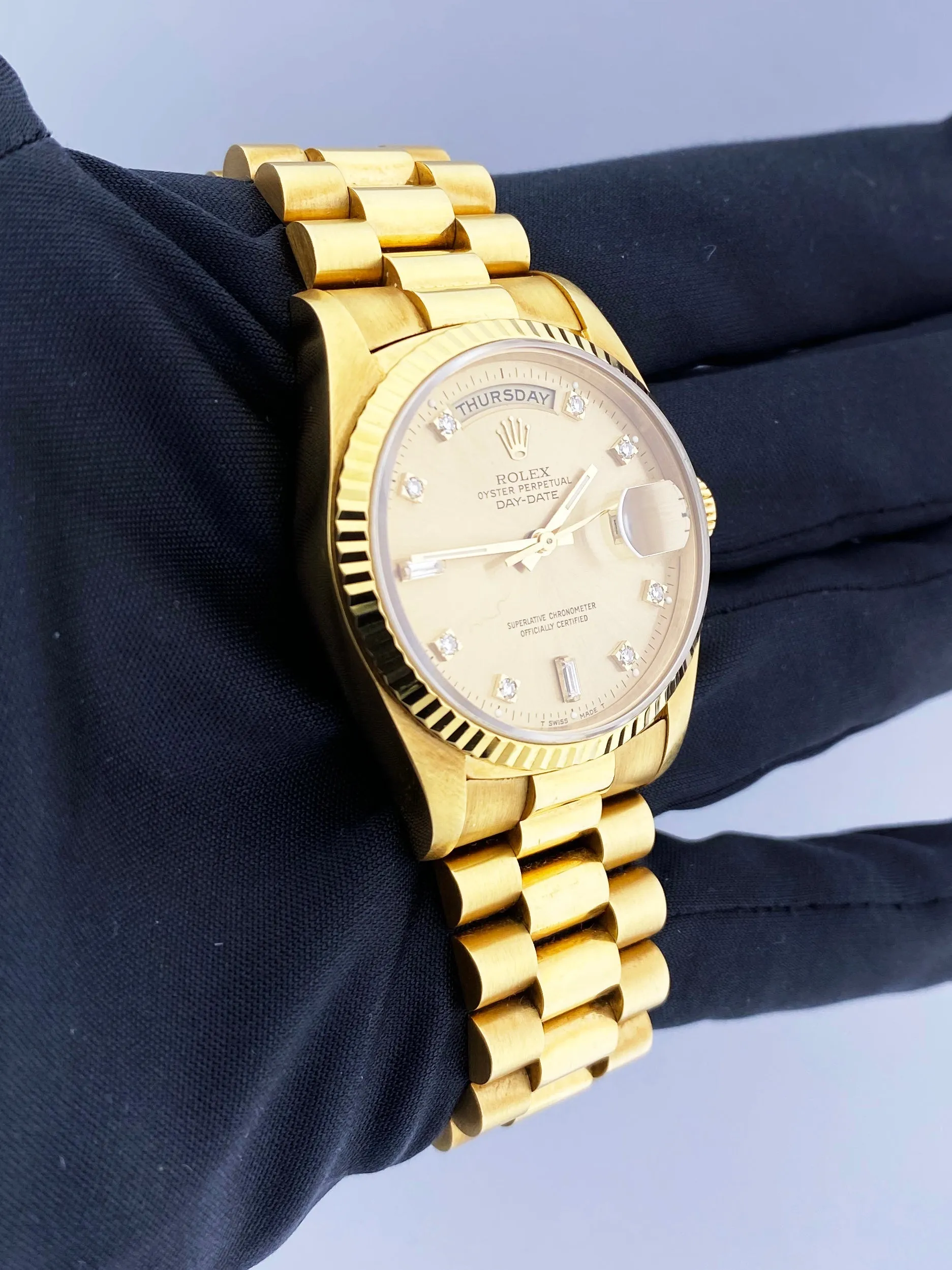 Rolex Day Date 18238 President Diamond Dial Mens Watch