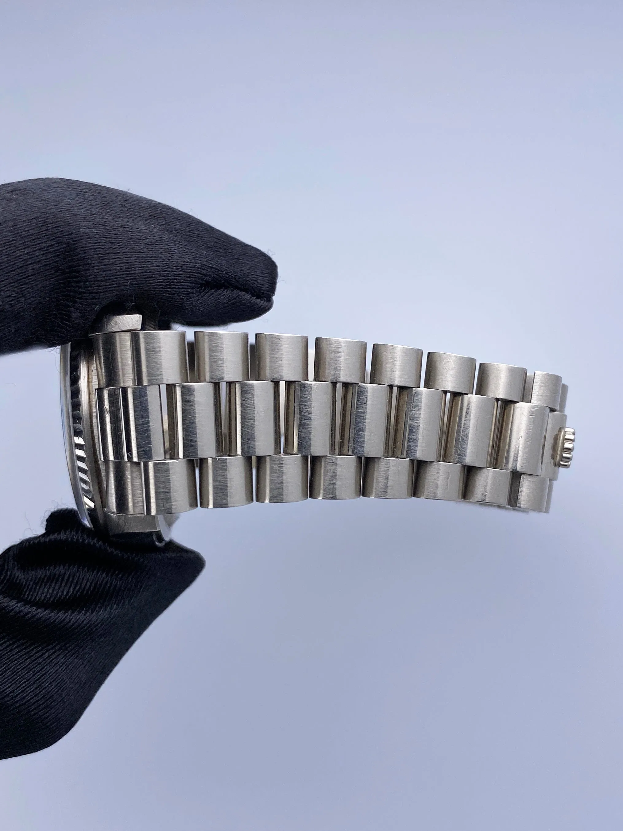 Rolex Day-Date 18239 Black Dial 18K White Gold Mens Watch