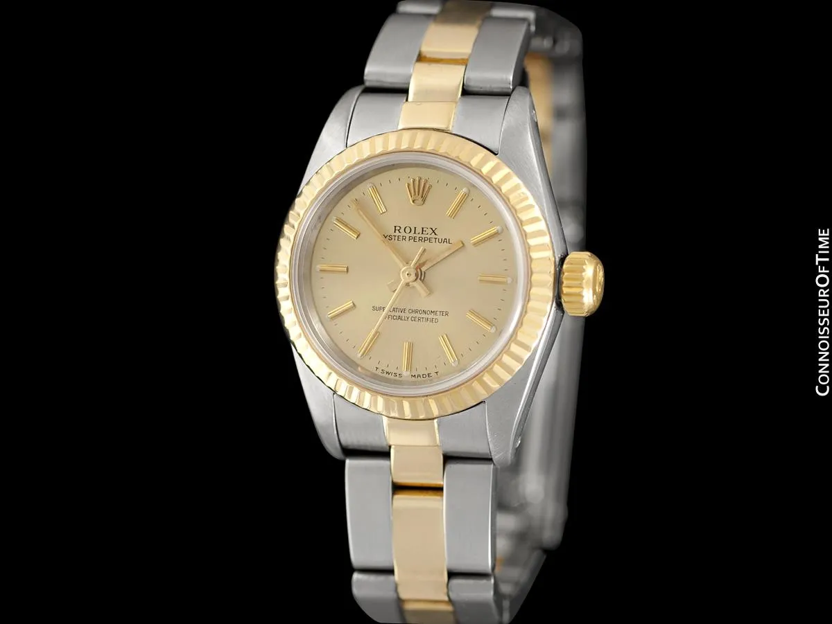 Rolex Ladies 2-Tone, Champagne Dial - 18K Gold & Stainless Steel, 67193