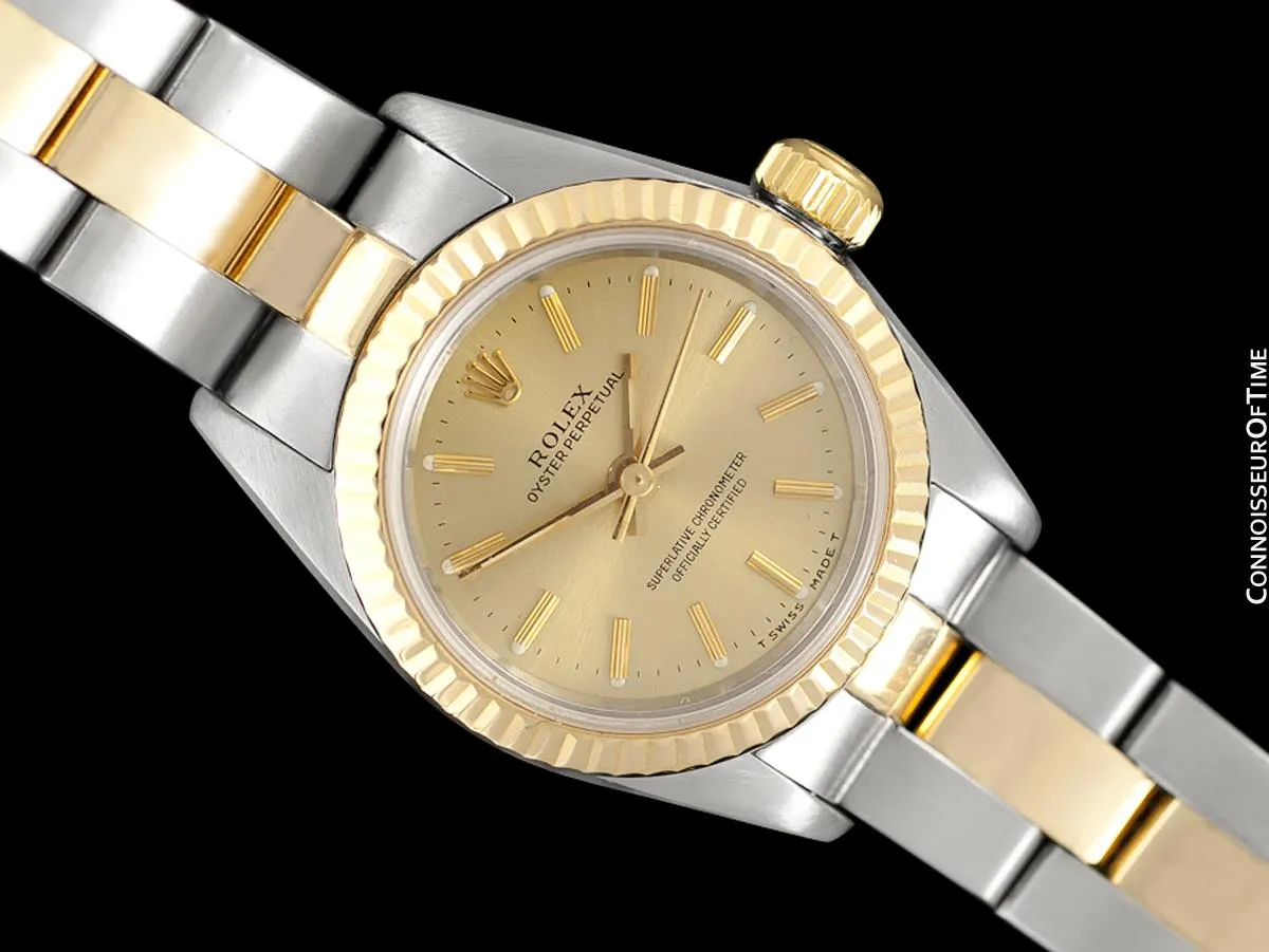 Rolex Ladies 2-Tone, Champagne Dial - 18K Gold & Stainless Steel, 67193