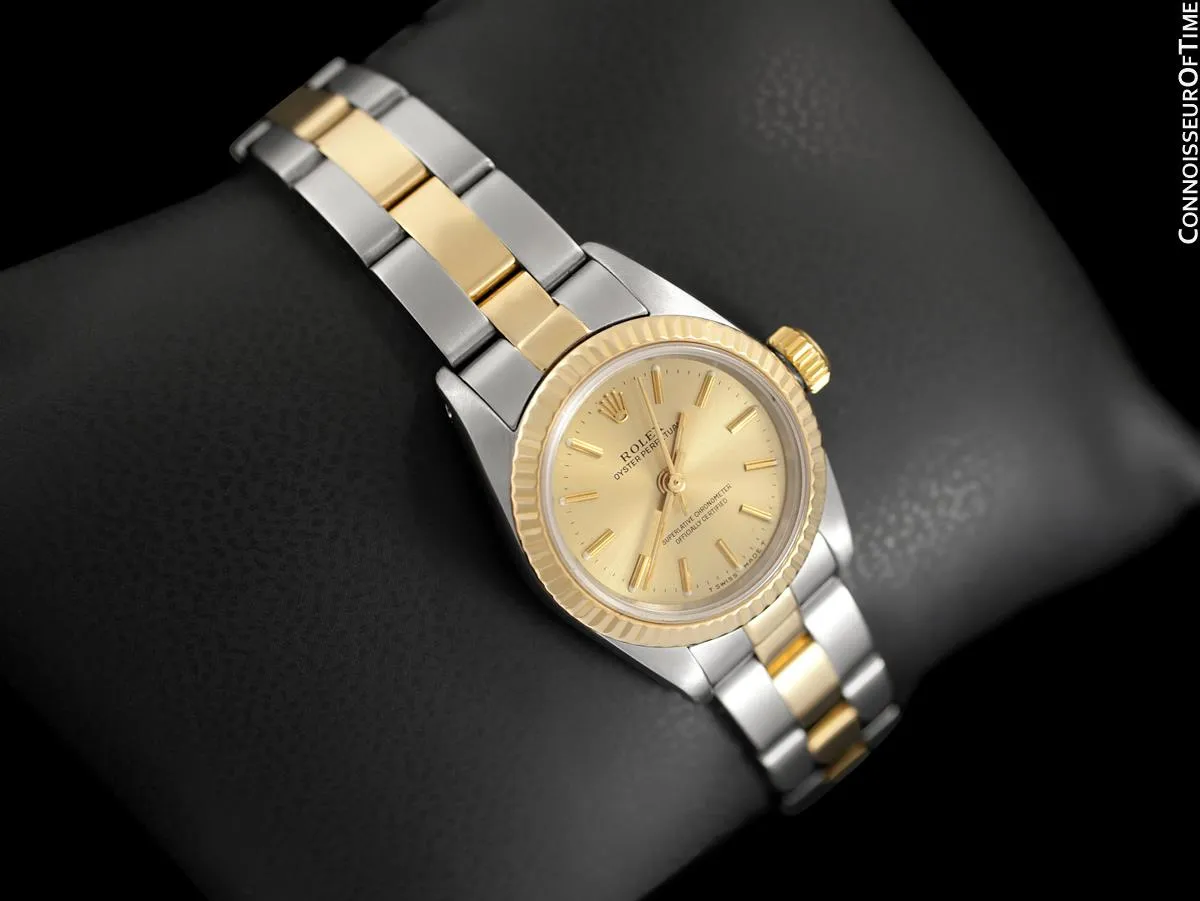 Rolex Ladies 2-Tone, Champagne Dial - 18K Gold & Stainless Steel, 67193