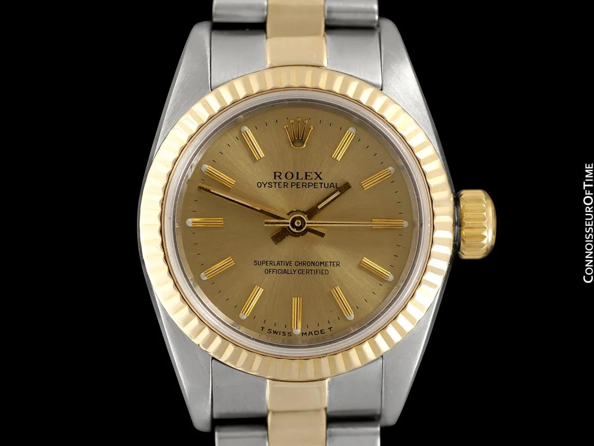 Rolex Ladies 2-Tone, Champagne Dial - 18K Gold & Stainless Steel, 67193