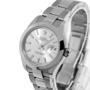 Rolex Lady-Datejust 28mm Stainless Steel Silver Index Dial & Smooth Bezel 279160